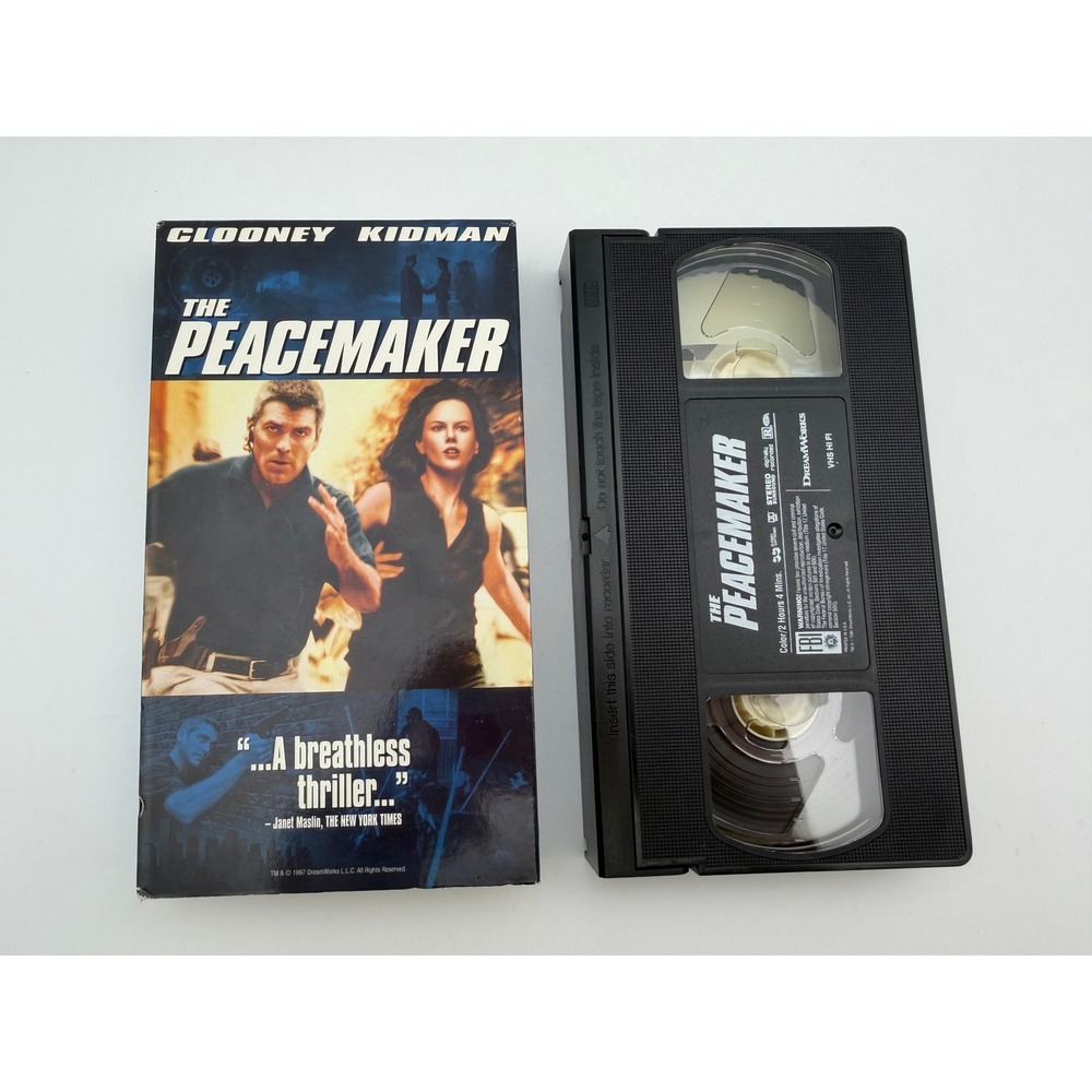 The Peacemaker VHS 1997 George Clooney Nicole Kidman Action Thriller DreamWorks